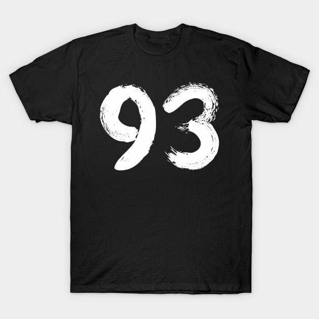 Number 93 T-Shirt by Erena Samohai